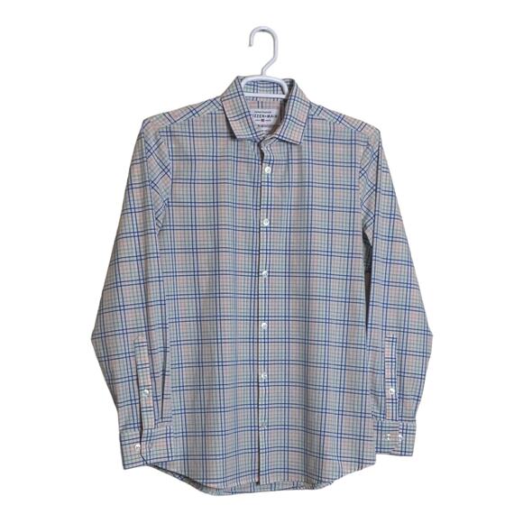 Mizzen+Main plaid button long sleeves large trim fit shirt size XL - Picture 7 of 9